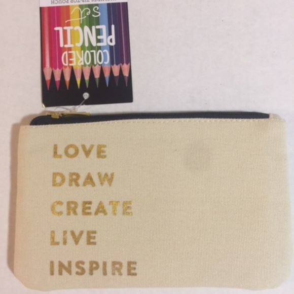 NWT Inspirational Colored Pencil Pouch - 24 colors - Picture 3 of 3